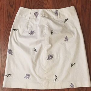 Sandra back zip lined skirt size 8